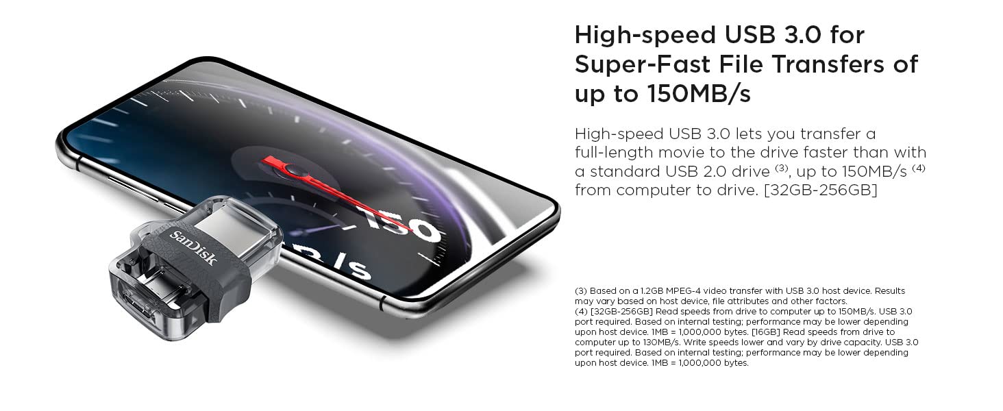 28. SanDisk Ultra Dual USB m3.0 OTG Pen Drive (Black)